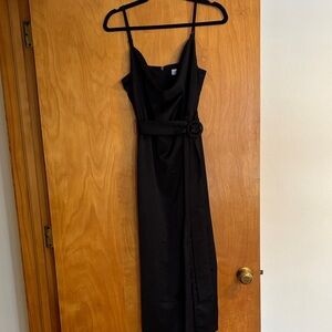 Lost + Wander Black Belted Slip Dress